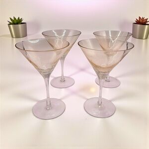 Expresso Martini Blush Gold Tint Luxury Glass Crackle Texture & Mid‑Century-4CT